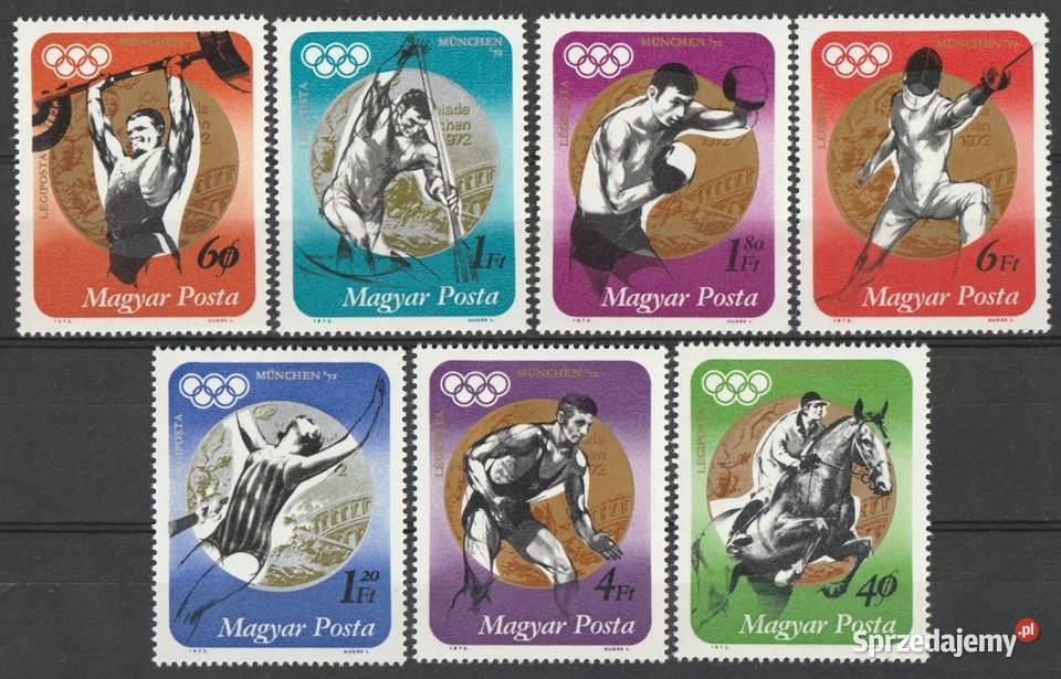 WĘGRY IGRZYSKA MONACHIUM 1972 CZYSTE łódzkie Łódź