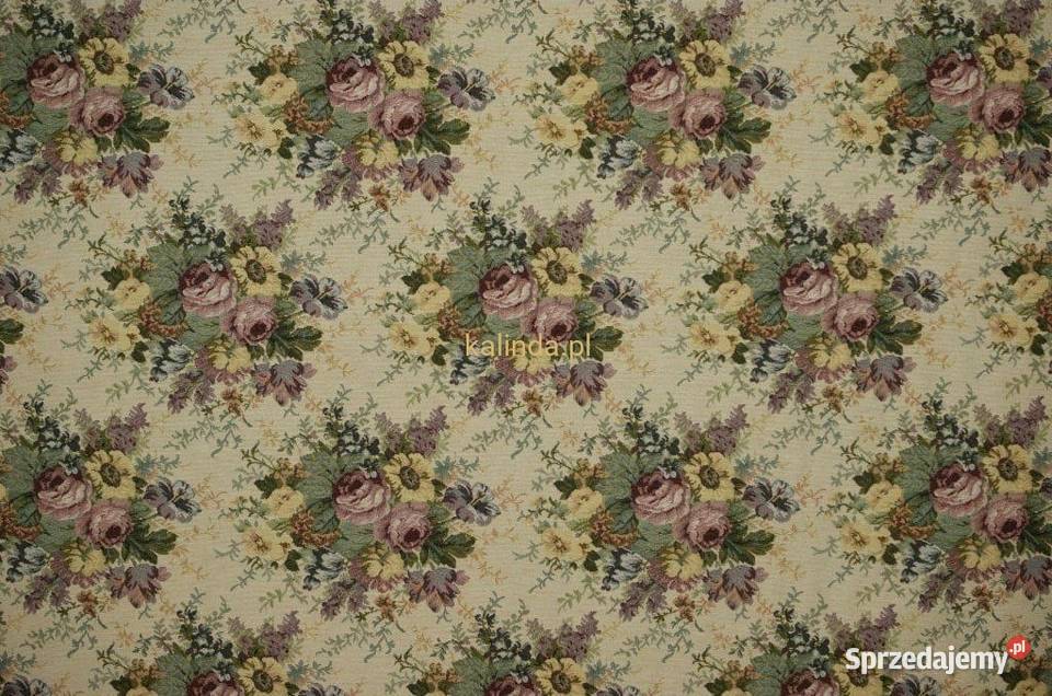 Tkanina obiciowa gobelin Bukiety klasyczne SIM 1 małopolskie Kraków sprzedam