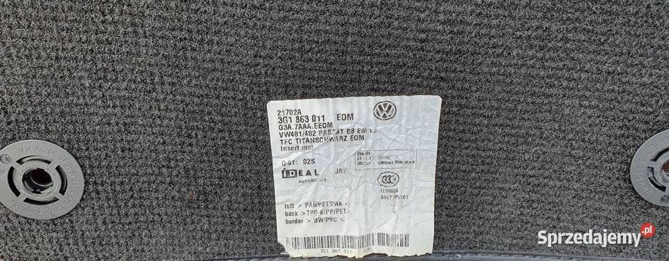 VW Passat B8 dywaniki welurowe Radom sprzedam