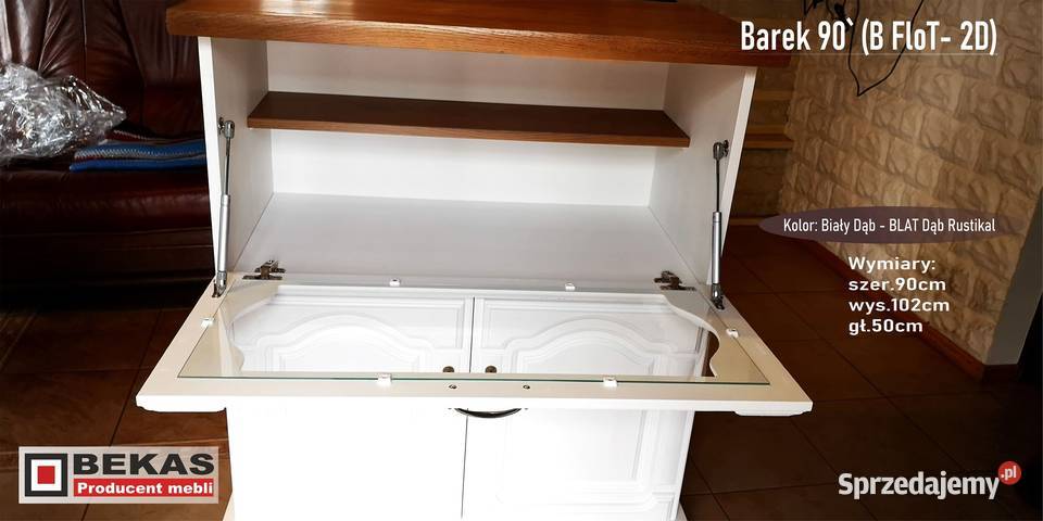 Stylowy Barek 90 Komoda 1B2S Orzech Dąb dolnośląskie Wrocław