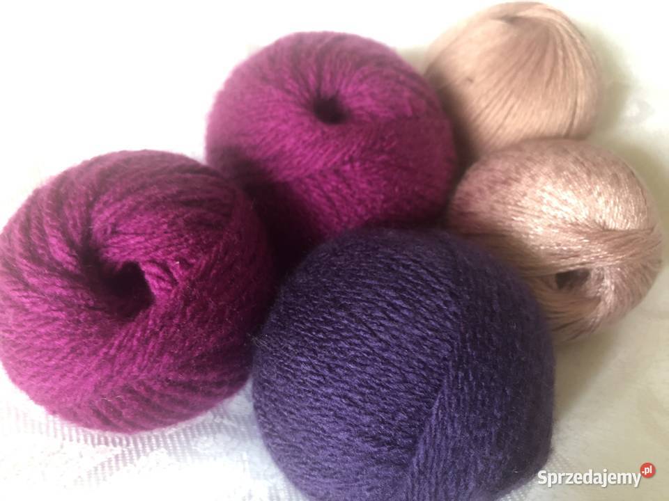 wełna włóczka wyprzedaż resztki waga 120 170 Zegrze