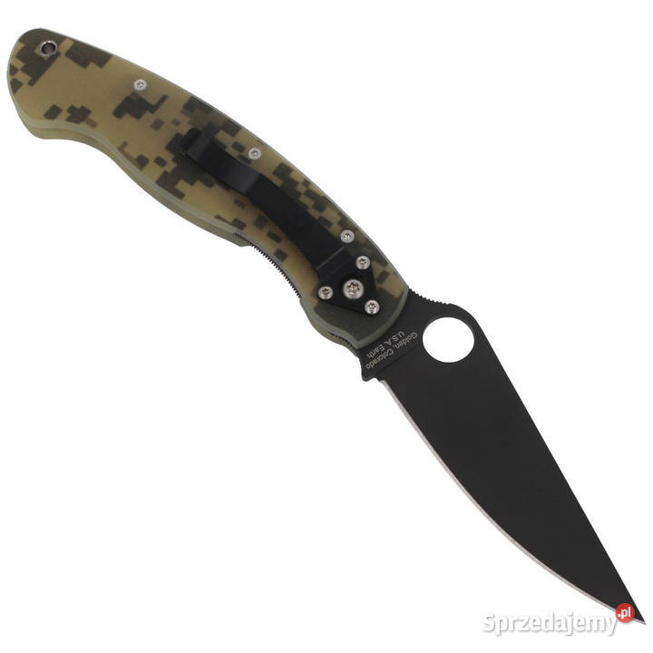 Nóż składany Spyderco Military G10 Camo Black Turystyka mazowieckie Warszawa sprzedam