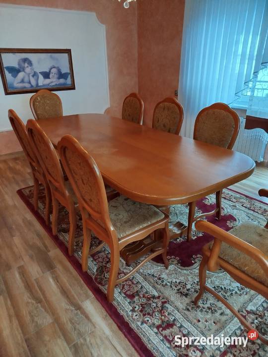 Duży stół rozkładany plusk krzesła komplet Rabka-Zdrój