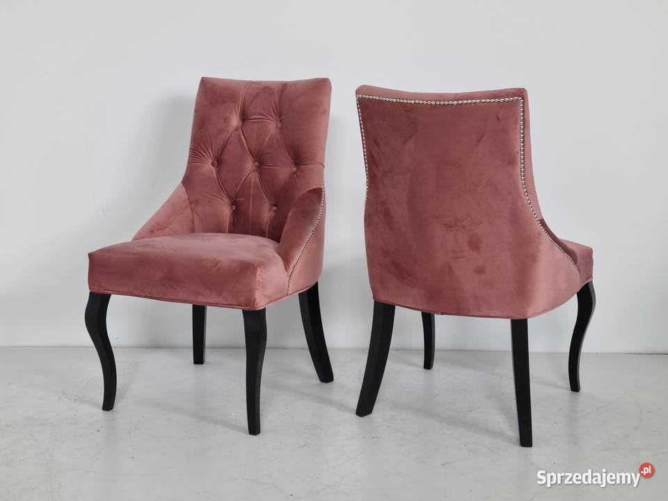 Krzesło tapicerowane Bari pikowane pudrowy róż Producent