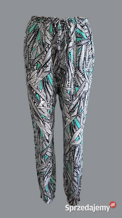 Damskie spodnie materiałowe białe wzorzyste małopolskie Chrzanów sprzedam