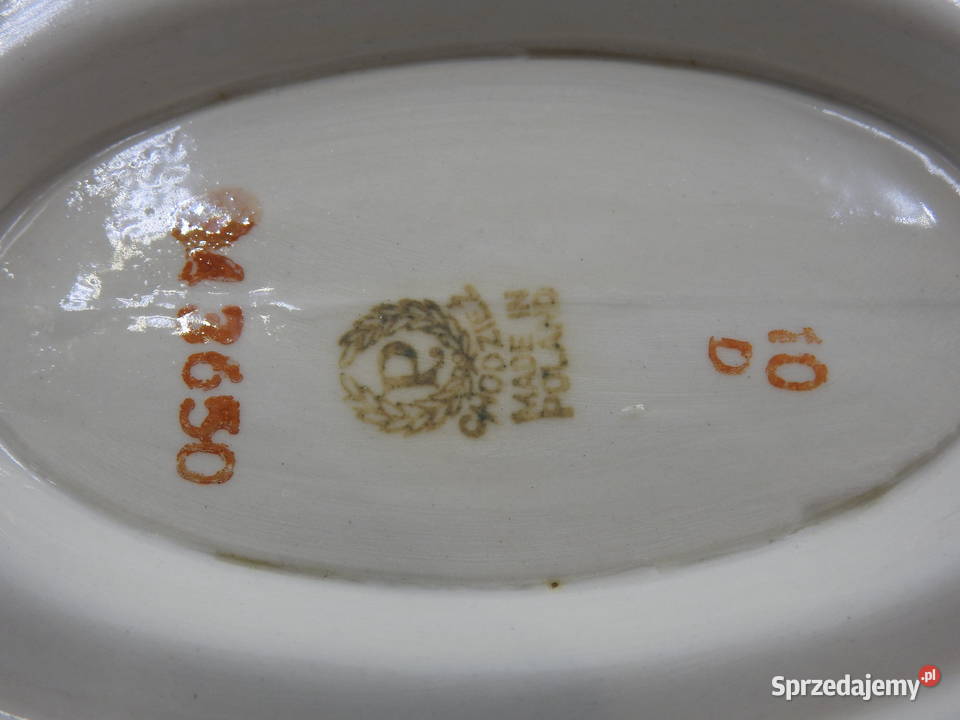 Piękna sosjerka z porcelany Chodzież lata 60 te