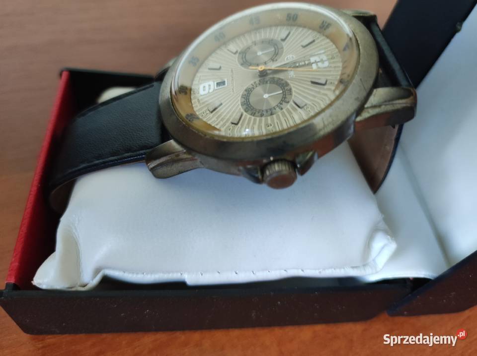 Zegarek męski ze skórzaną bransoletą Eurotime Dla mężczyzn Dodatki Kielce