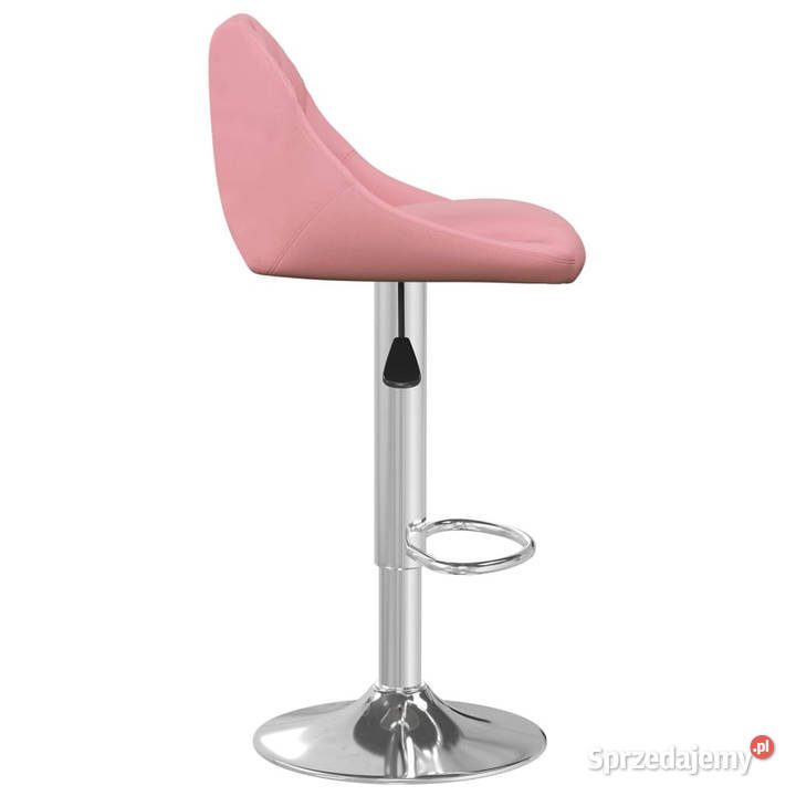 Stołek barowy różowy obity aksamitem WM335299 Warszawa