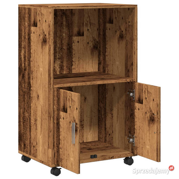 Szafka na kółkach stare drewno 55x40x91 WM853189