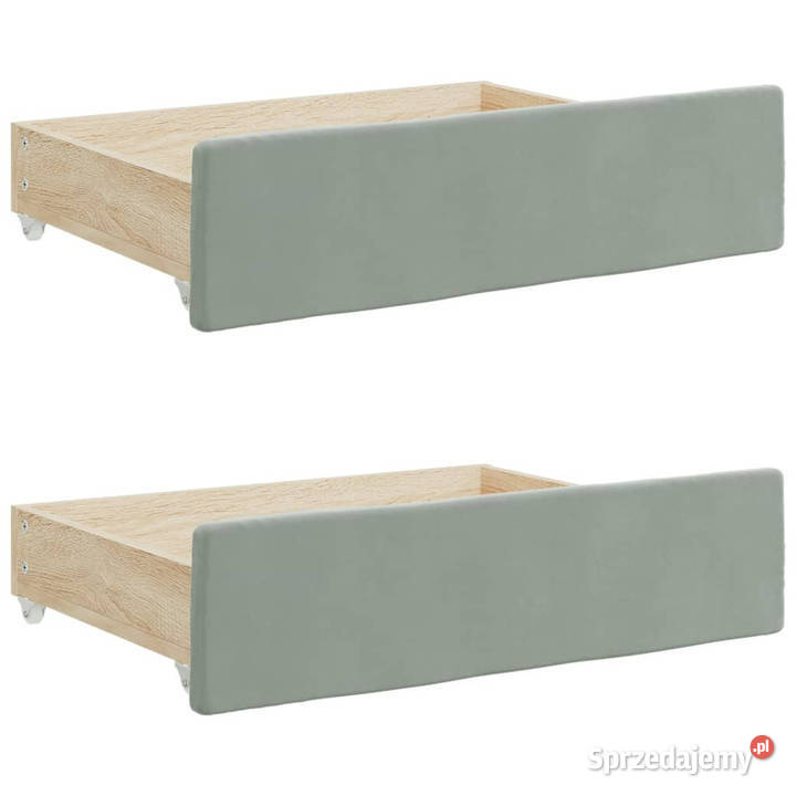 Szuflady pod łóżko 2 jasnoszare WM833916