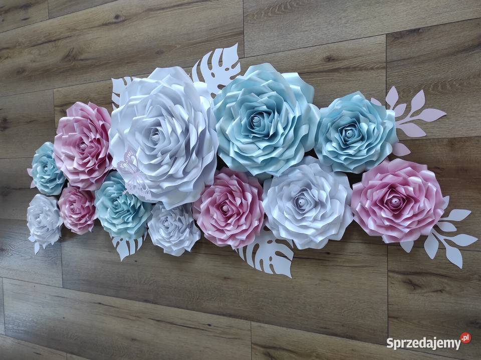 Kwiaty z papieru 3D Dekoracje i ozdoby Jaroszyn-Kolonia