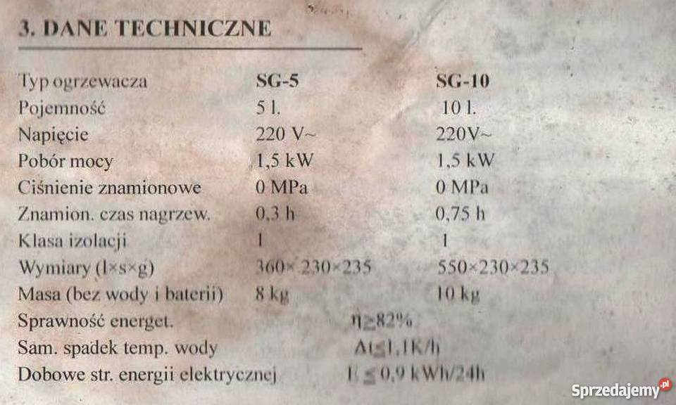 Elektryczny ogrzewacz wody akumulacyjny Galmet Jawor