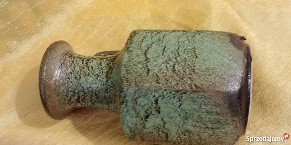 Śliczny stary ceramiczny wazonik niemiecki odcienie zieleni kujawsko-pomorskie Inowrocław sprzedam