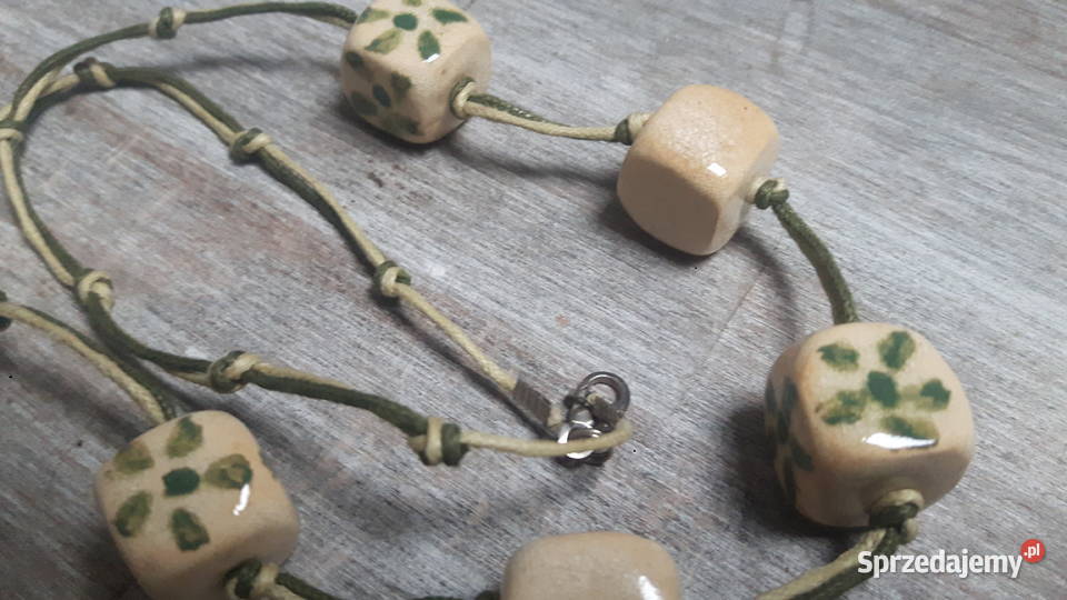 Naszyjnik ceramiczny ręcznie wykonany Otwock