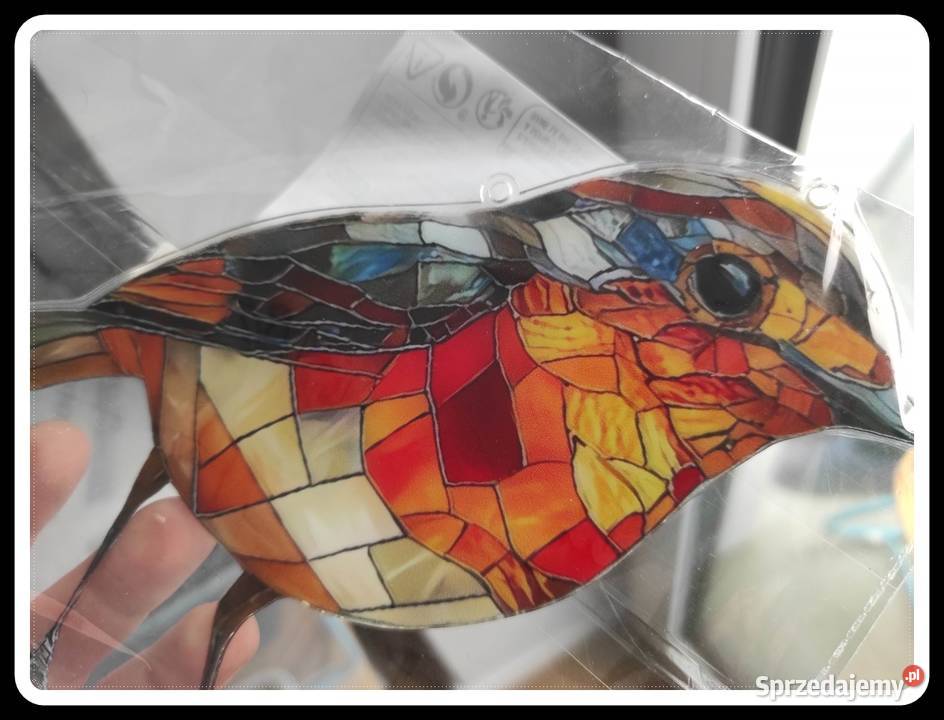 Witraż łapacz słońca ptak na gałęzi NOWY Płock