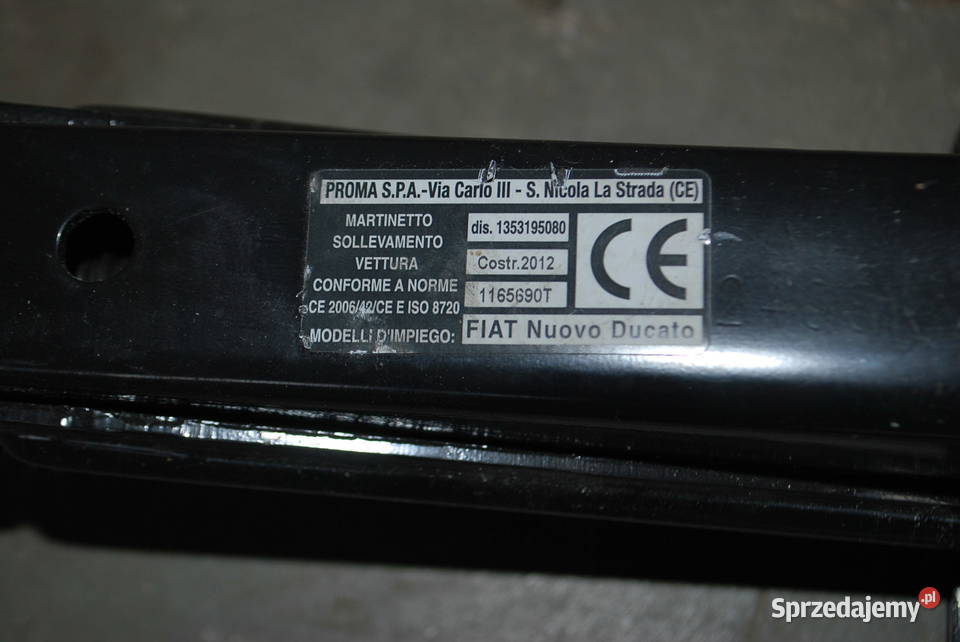 LEWAREKPODNOŚNIK FIAT DUCATO Grzebowilk