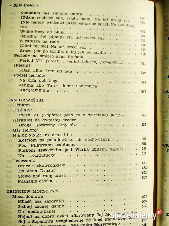 Poeci polscy średniowiecza do baroku polonistyka mazowieckie sprzedam