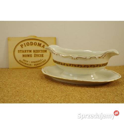 Porcelanowa sosjerka z podstawką Tielsch