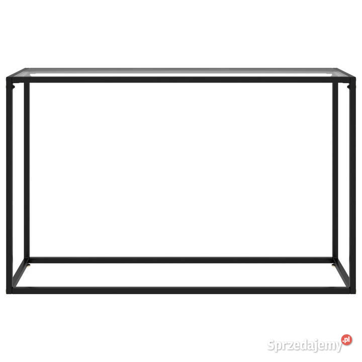 Stolik konsolowy przezroczysty 120x35x75 szkło Stoły