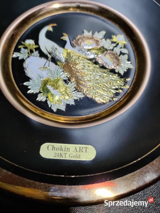 Talerzyk Chokin Art 24KT vintage Kalisz