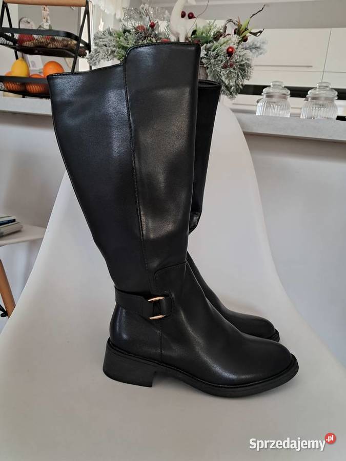 nowe kozaczki z ekoskóry rozmiar 38 wys 40 brak inna sprzedam