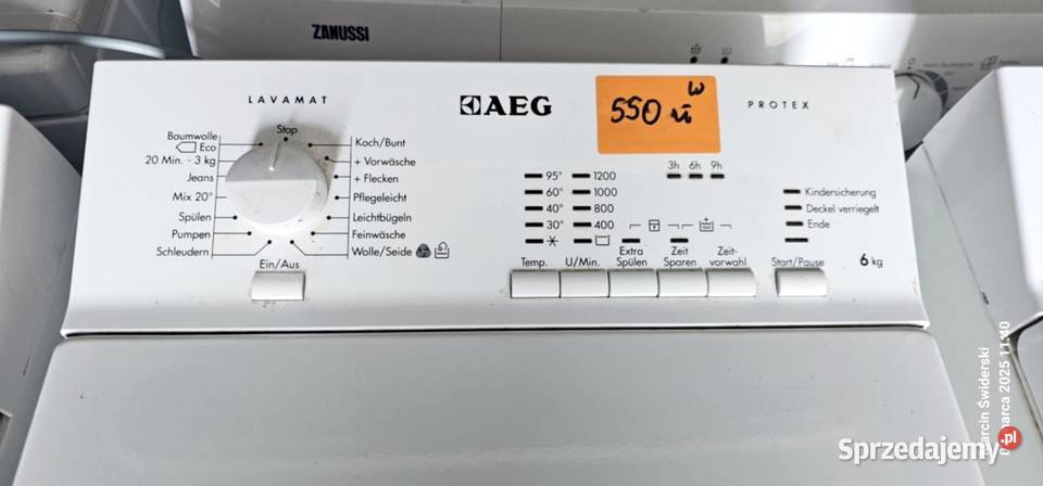 Pralka AEG Protex z góry ładowana 6 z gwarancją sprzedam
