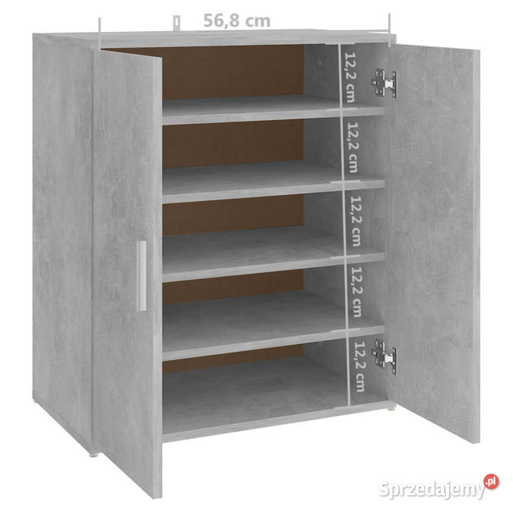 Szafka na buty szarość betonu 60x35x70 WM808922 Warszawa