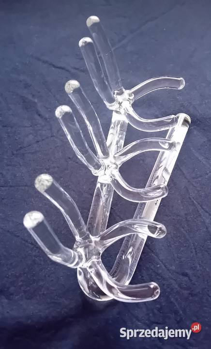 Szklany stojak na fajki ręcznie formowany Ars wielkopolskie Koźminek