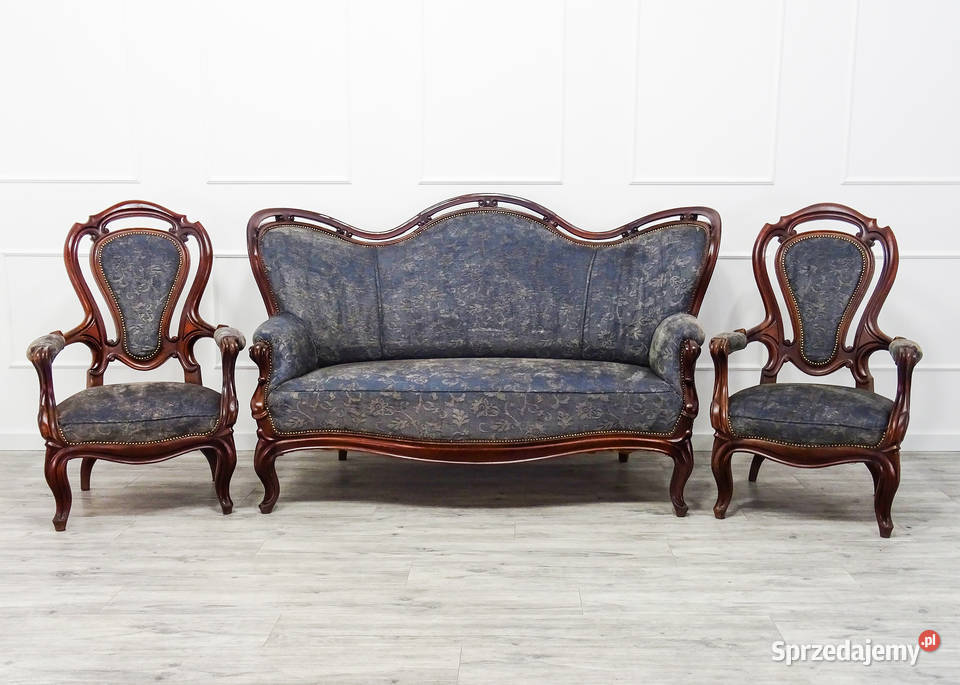 Antyk KOMPLET MEBLI do SALONU FILIP Lata 50 Sofa Kalisz