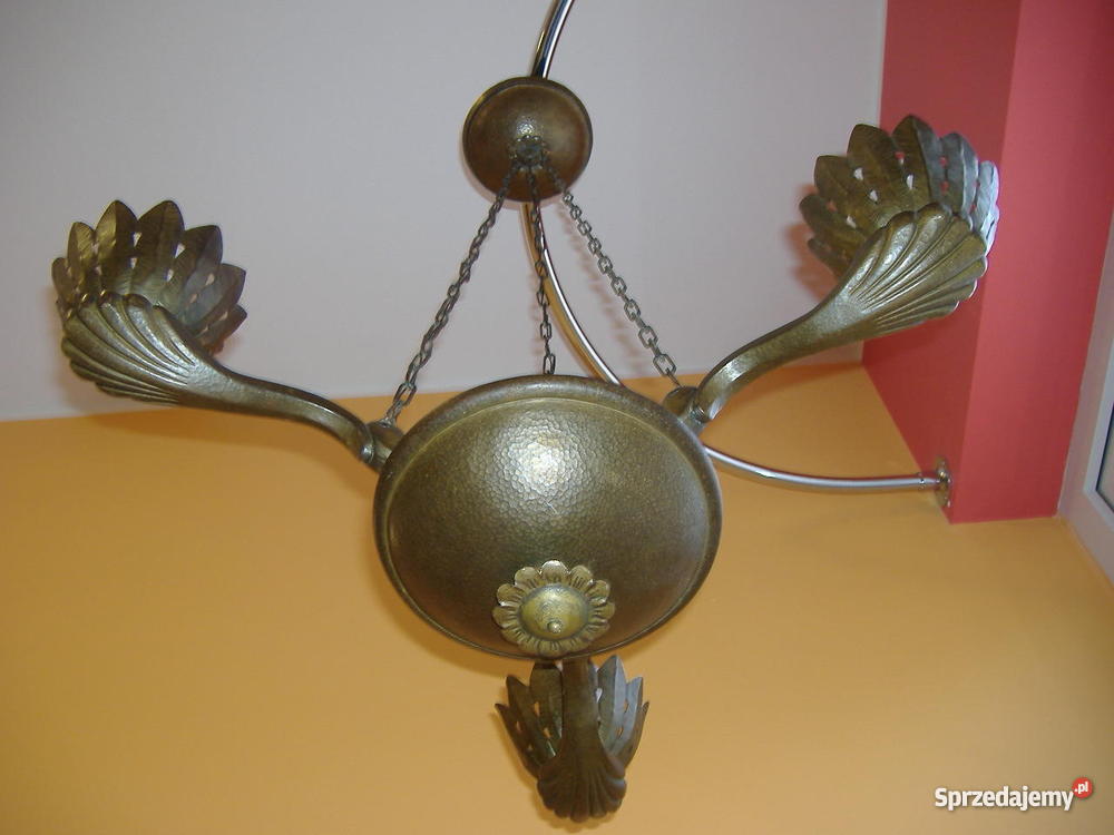 Lampa wisząca mosiężna kuta Poznań