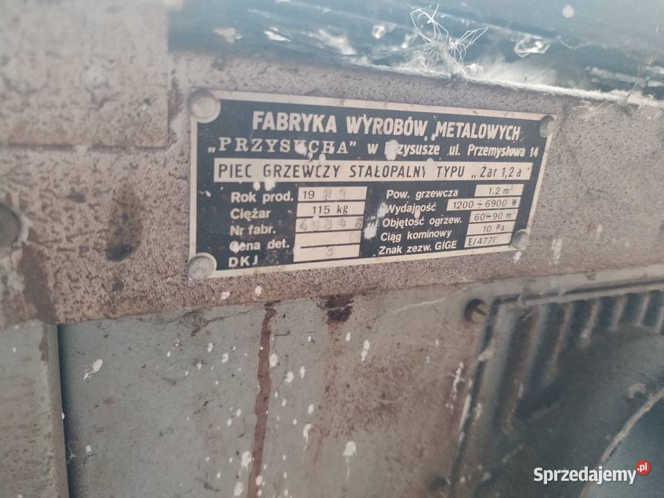 Nowy z PRL piec żar 12 żeliwny