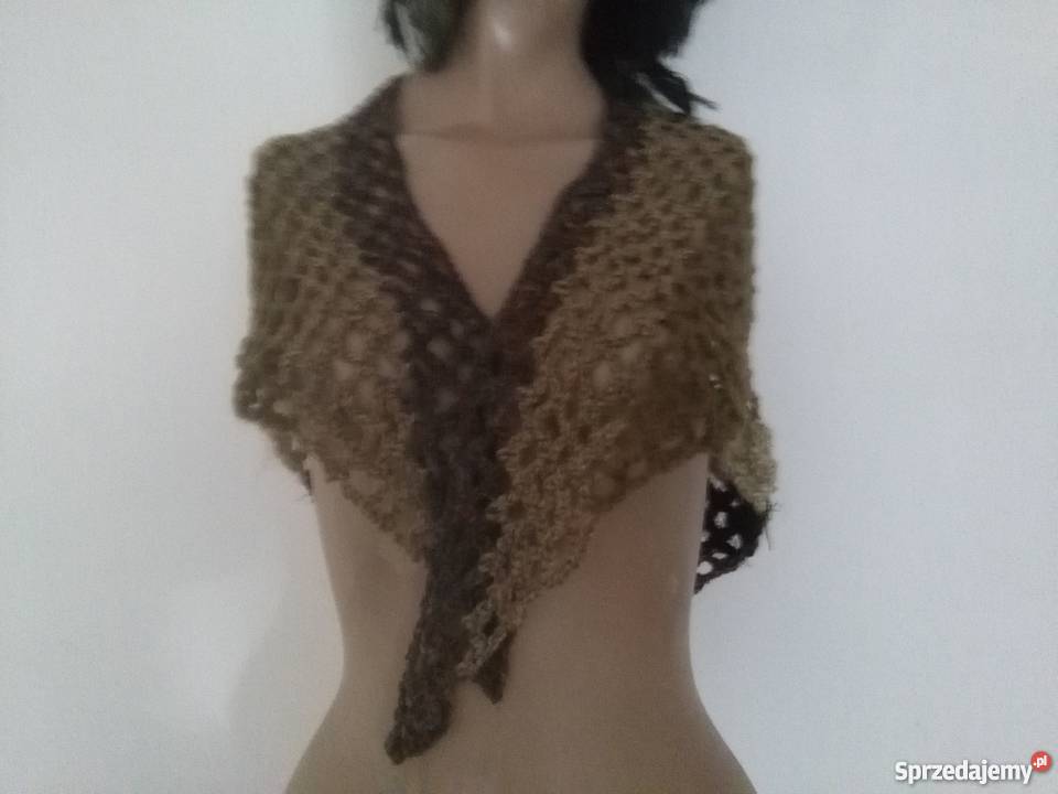 Ręczna praca BOHO RETRO szal szalik komin chusta Gdynia