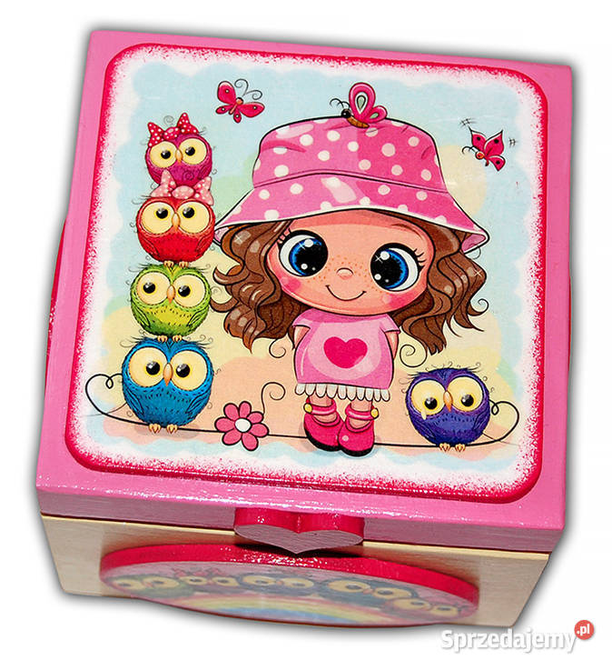 SZKATUŁKA drewniane pudełko BABY GIRL pastel Dekoracje i ozdoby Bydgoszcz