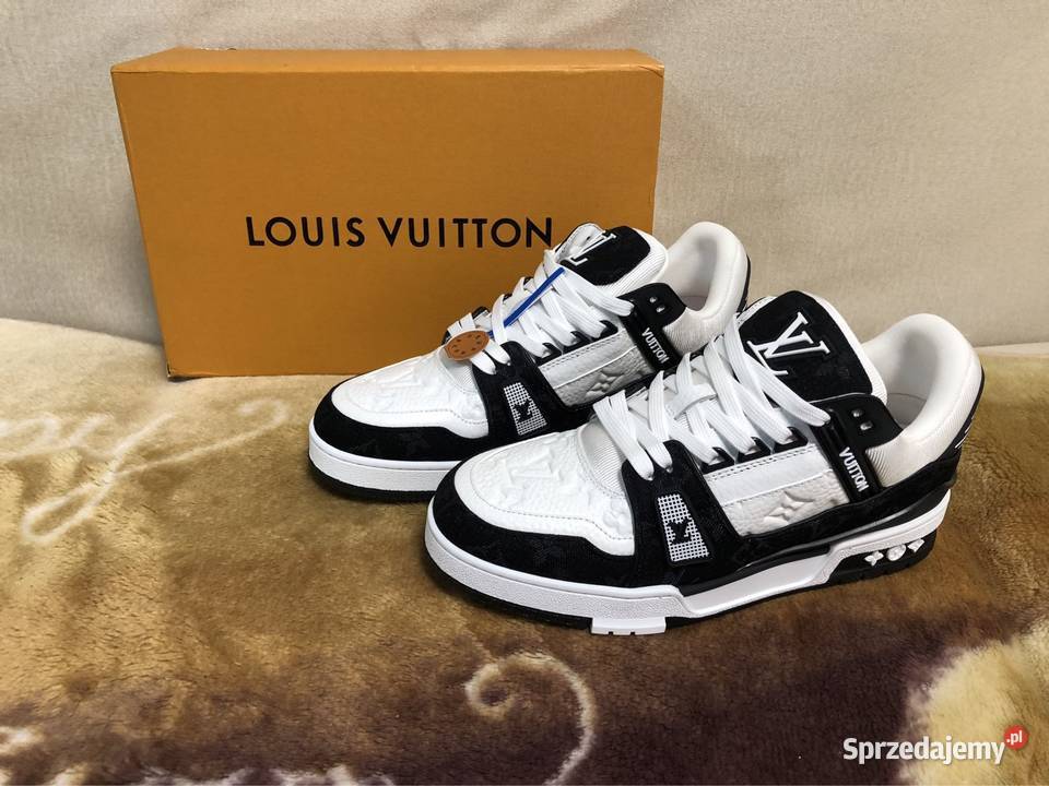 Buty louis vuitton trainer 3646 pudełko skóra biały Warszawa