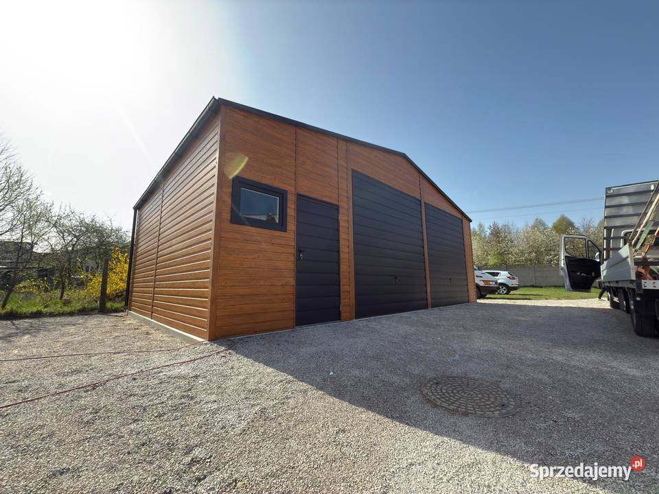 Garaż blaszany 9x7 wyższy hala wiata producent warmińsko-mazurskie Giżycko