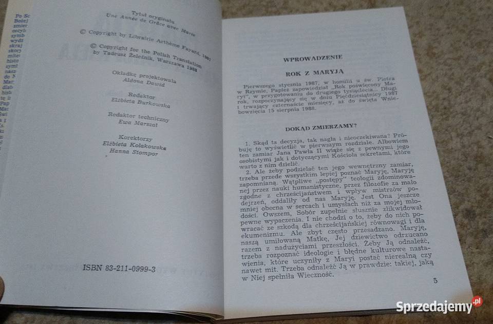 Maryja matka odkupiciela Ren Laurentin ISBN 8321109993 Gdańsk