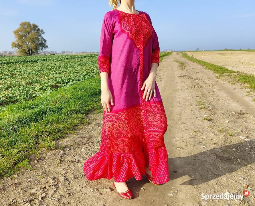 Nowa sukienka długa indyjska S 36 boho bohemian Szczecin