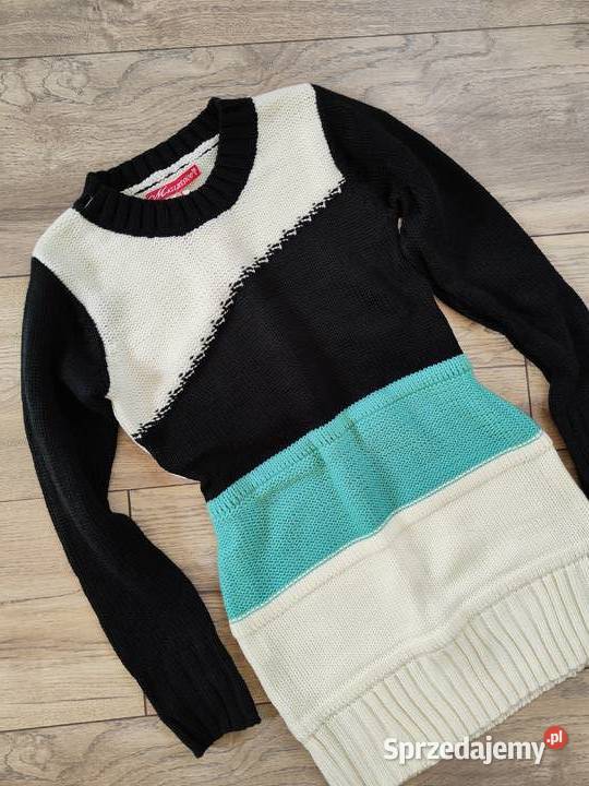 Sweter w paski M L kolorowy Jasło