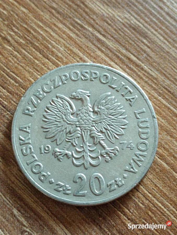 Sprzedam trzecia monete 20 zl 1974 r Numizmatyka Chełm sprzedam