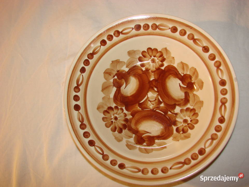 Włocławek fajansowy talerz Pruszcz Gdański