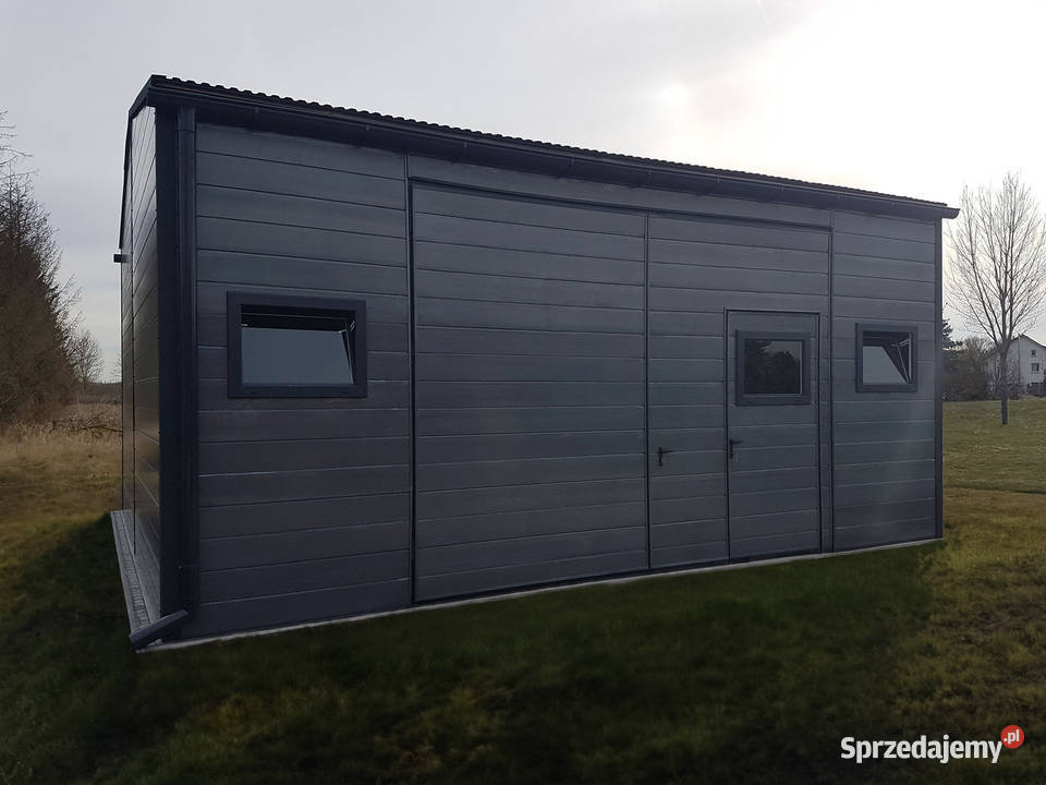 Garaż ocieplany z płyty warstwowej 67m grafit Kraków sprzedam