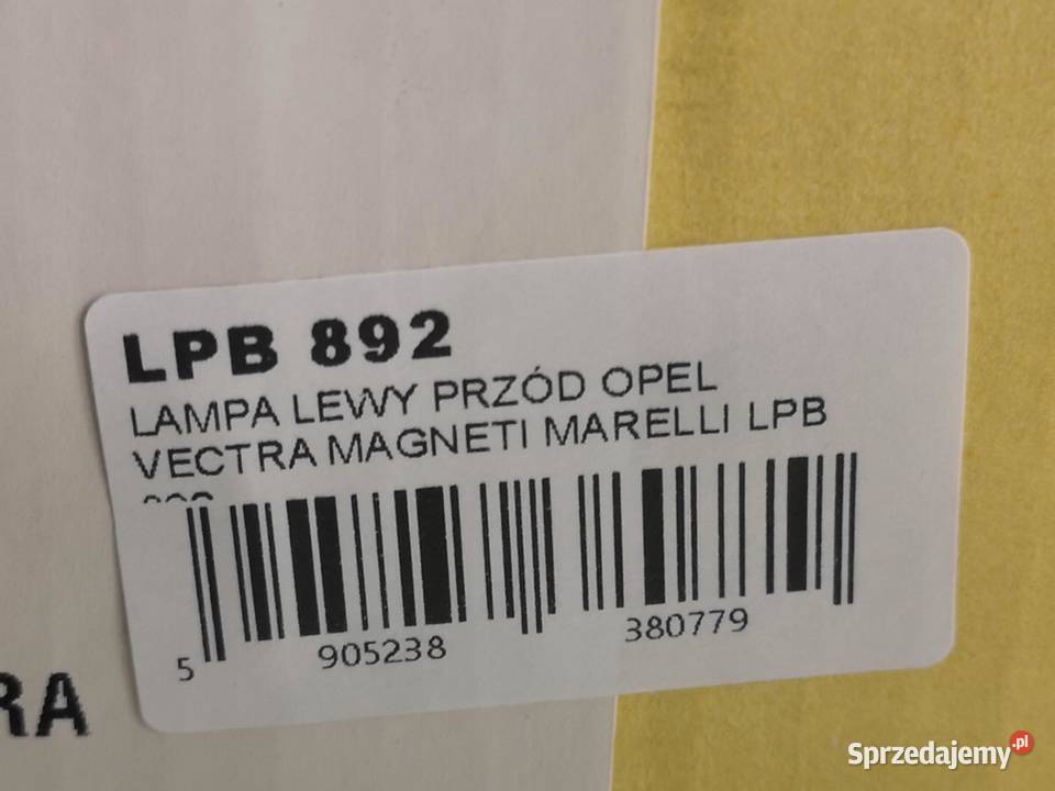 LAMPA LEWY PRZÓD OPEL VECTRA A 19881993 NOWA lubelskie