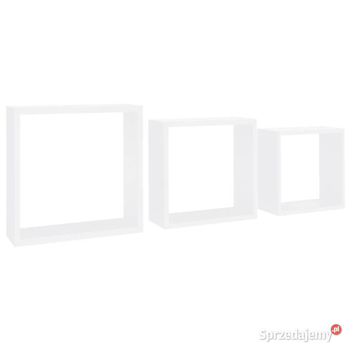 Półki ścienne kostki 3 białe MDF WM323949 Warszawa