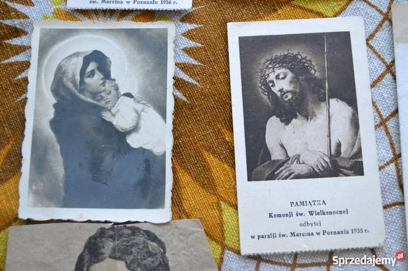 FIGURY PRZEDWOJENNE GIPSOWE KRUCYFIKS Kolekcje wielkopolskie Poznań
