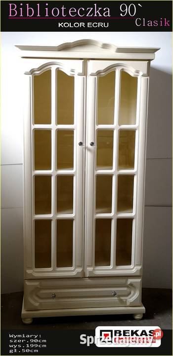 Stylowa Biblioteczka 90 Clasik Dąb Wanilia Ecru 50cm Kraków