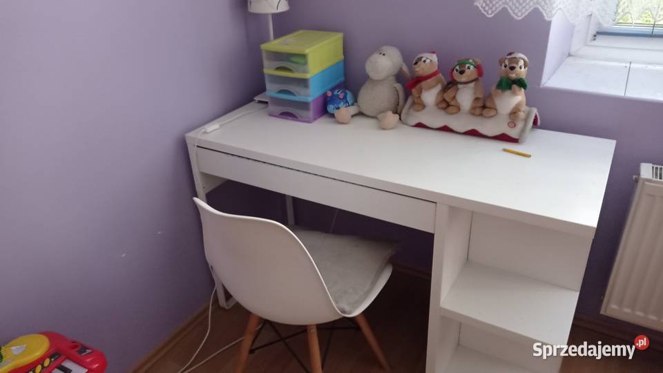 Biurko dziecka 7 z krzesełkiem kolor biały 110cm Biurka