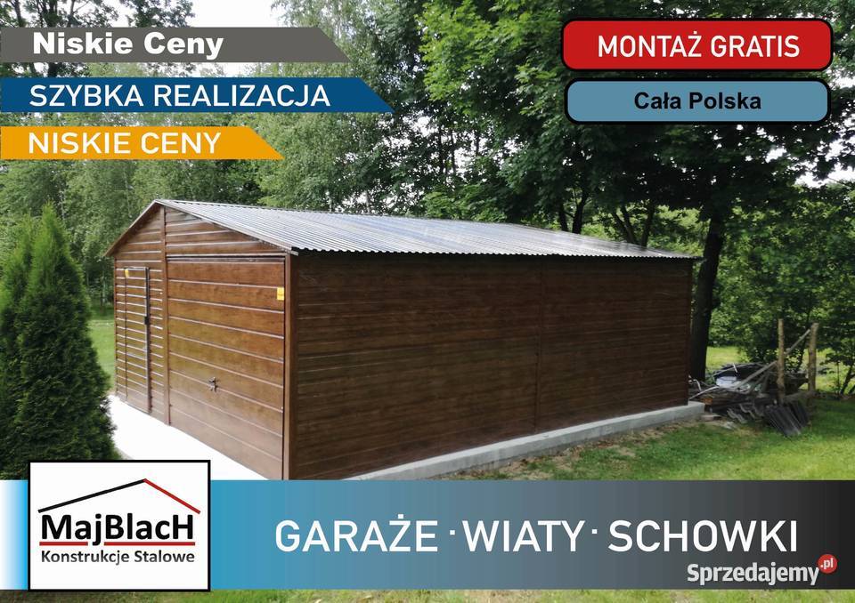 Drewnopodobny Blaszak Blaszany Garaż  Garaże blacha Nowy Sącz