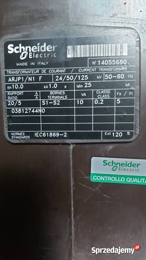 Przekładniki prądowe ARJP1N1F 205 AA Łask sprzedam