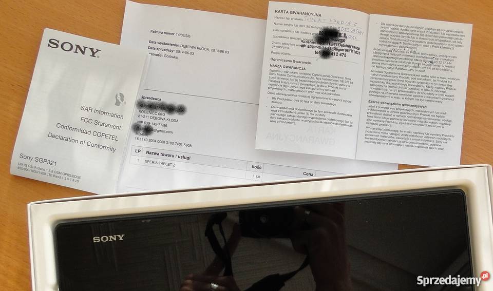 SONY XPERIA Z SGP321 LTE TAB POLSKA mazowieckie Żyrardów