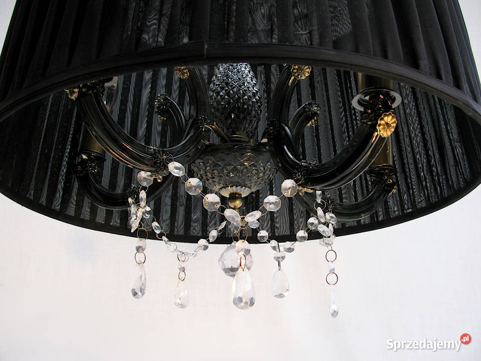 Lampa wisząca czarna kryształki II Szczecinek